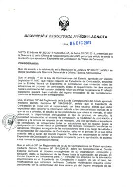 Resolución Directoral N° 078-2011-AGN/OTA