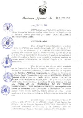 Resolución Jefatural N° 412-2000/AGN/J