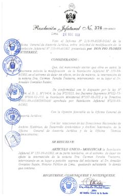 Resolución Jefatural N° 376-1999/AGN/J