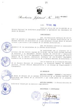 Resolución Jefatural N° 189-1996/AGN/J