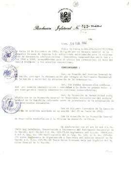 Resolución Jefatural N° 013-1992/AGN/J