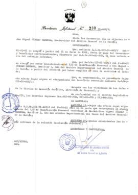 Resolución Jefatural N° 300-1991/AGN/J