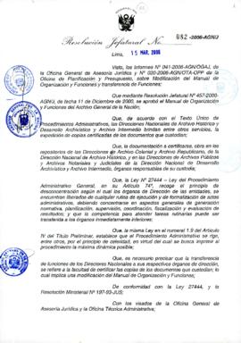 Resolución Jefatural N° 082-2006-AGN/J