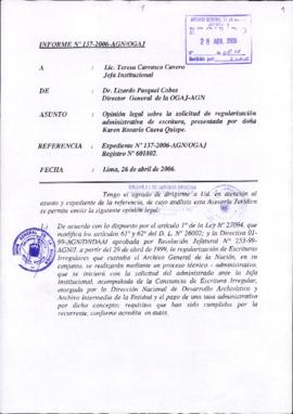 INFORME 137-2006-AGN/OGAJ