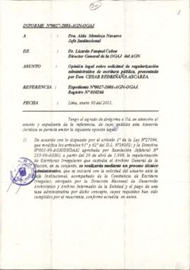INFORME 027-2001-AGN-OGAJ
