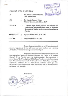 INFORME 202-2003-AGN-OGAJ