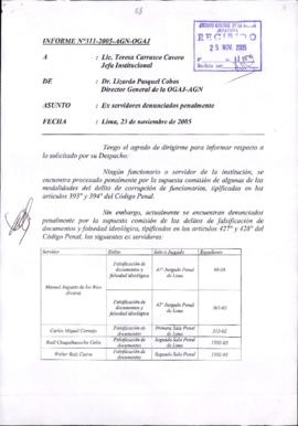 INFORME 311-2005-AGN-OGAJ
