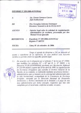 INFORME 289-2006-AGN/OGAJ