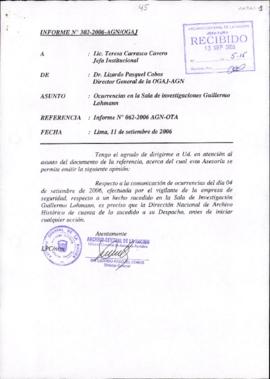 INFORME 302-2006-AGN/OGAJ