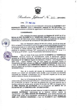 Resolución Jefatural N° 105-2014-AGN/J