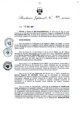 Resolución Jefatural N° 029-2017-AGN/J