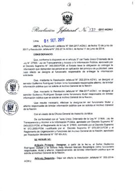Resolución Jefatural N° 132-2017-AGN/J