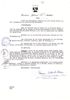 Resolución Jefatural N° 187-1988/AGN/J
