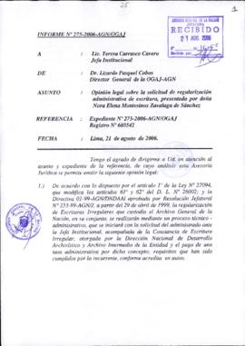 INFORME 275-2006-AGN/OGAJ