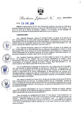 Resolución Jefatural N° 011-2018-AGN/J