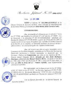 Resolución Jefatural N° 325-2006-AGN/J