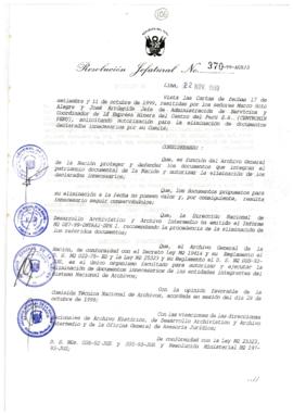 Resolución Jefatural N° 370-1999/AGN/J