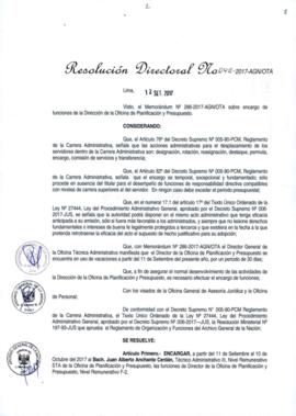 Resolución Directoral N° 042-2017-AGN/OTA
