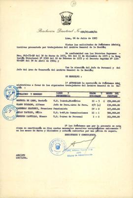 Resolución Directoral N° 050/83-AGN/OA