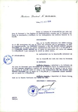 Resolución Directoral N° 64-84-AGN/OA
