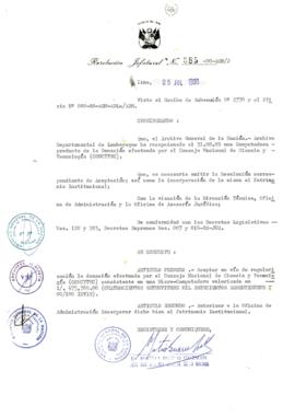 Resolución Jefatural N° 085-1990/AGN/J