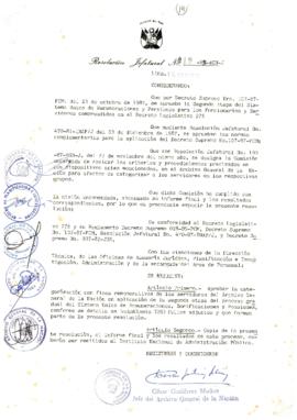 Resolución Jefatural N° 019-1988/AGN/J