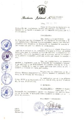 Resolución Jefatural N° 080-1993/AGN/J