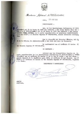 Resolución Jefatural N° 063-1983/AGN/J