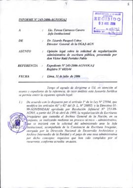 INFORME 243-2006-AGN/OGAJ