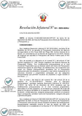 Resolución Jefatural N° 101-2020-AGN/J