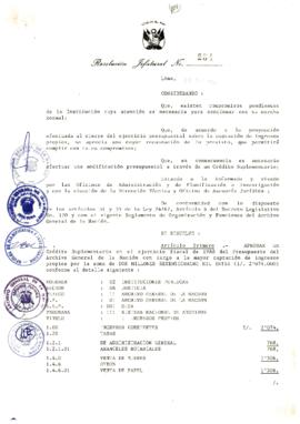 Resolución Jefatural N° 254-1988/AGN/J