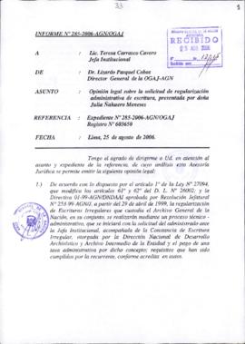 INFORME 285-2006-AGN/OGAJ