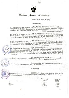 Resolución Jefatural N° 054-1990/AGN/J