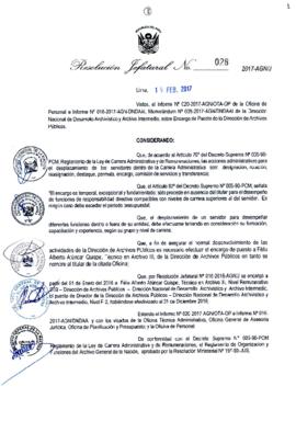 Resolución Jefatural N° 028-2017-AGN/J