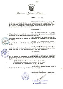 Resolución Jefatural N° 365-1991/AGN/J