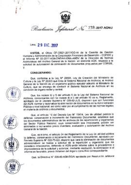Resolución Jefatural N° 239-2017-AGN/J