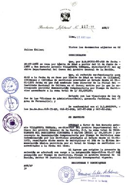 Resolución Jefatural N° 127-1988/AGN/J