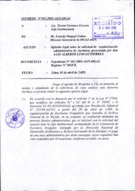 INFORME 102-2005-AGN-OGAJ