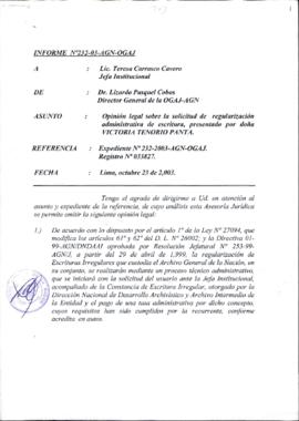 INFORME 232-2003-AGN-OGAJ