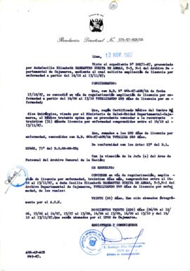 Resolución Directoral N° 76-87-AGN-OA