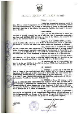 Resolución Jefatural N° 079-1984/AGN/J