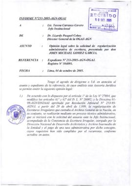 INFORME 253-2005-AGN-OGAJ