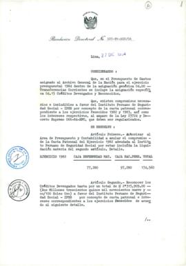 Resolución Directoral N° 105-84-AGN/OA