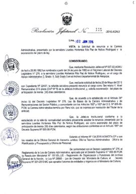 Resolución Jefatural N° 115-2016-AGN/J