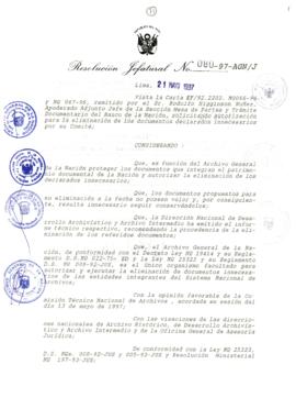 Resolución Jefatural N° 080-1997/AGN/J