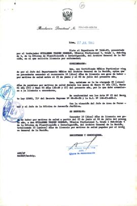 Resolución Directoral N° 054/83-AGN/OA