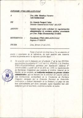 INFORME 042-2001-AGN-OGAJ