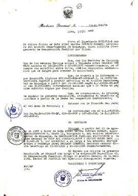Resolución Directoral N° 118-85-AGN/OA