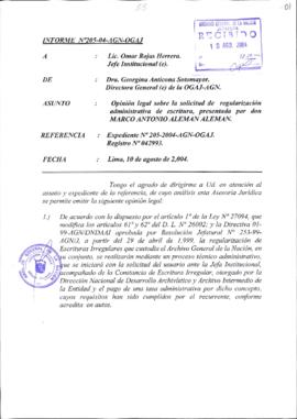 INFORME 205-2004-AGN-OGAJ