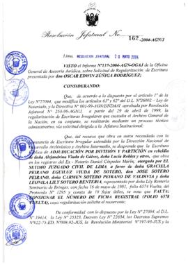 Resolución Jefatural N° 162-2004-AGN/J